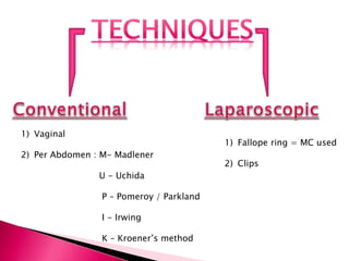 Pomeroy Method Contraception | PPTX