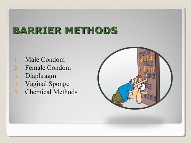 Barrier methods of contraception