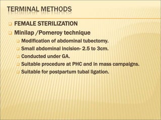 Pomeroy Method Contraceptive devices | PPT