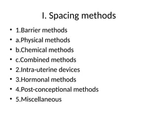 Contraceptive methods - Community Medicine | PPTX