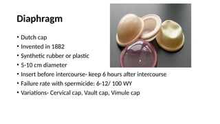 Caps Invention CONTRACEPTIVES newer - PPT recent advances | PPTX