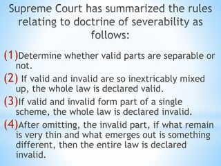 Contract - Doctrine of Severance | PPT