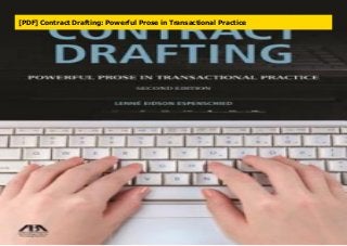 [PDF] Contract Drafting: Powerful Prose in Transactional Practice
 