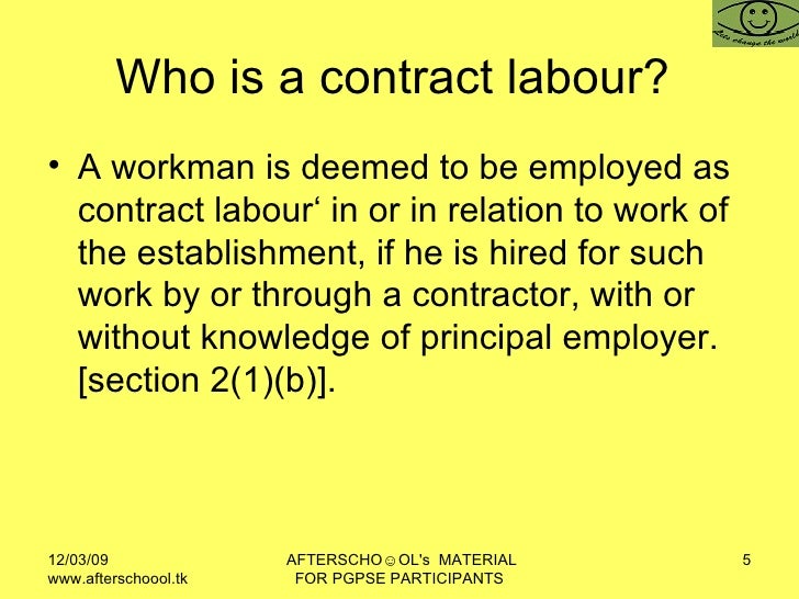 contract 5 labour act form Abolition) Labour (Regulation 1970 And Act, Contract