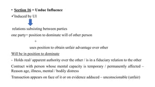CONTRACT- UNDUE INFLUENCE AND MISREPRESENTATION.pptx