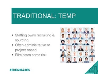#BLOGGING4JOBS
TRADITIONAL: TEMP
 