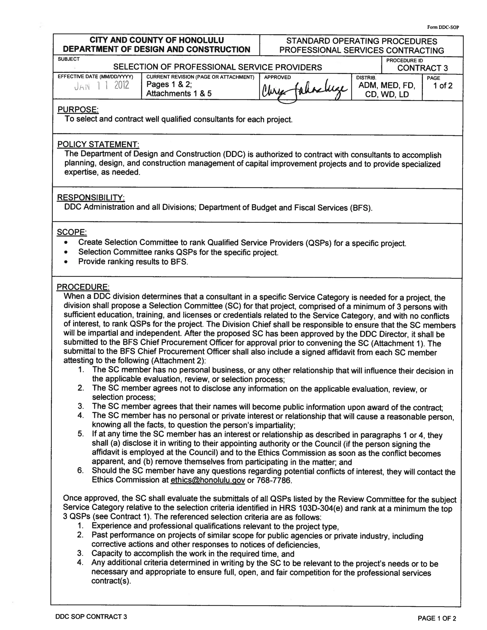 Contract 3 selection of professional service providers (signed 11112) PDF
