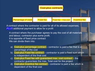Contracts and their types | PPTX