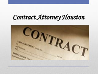 Contract Attorney Houston  