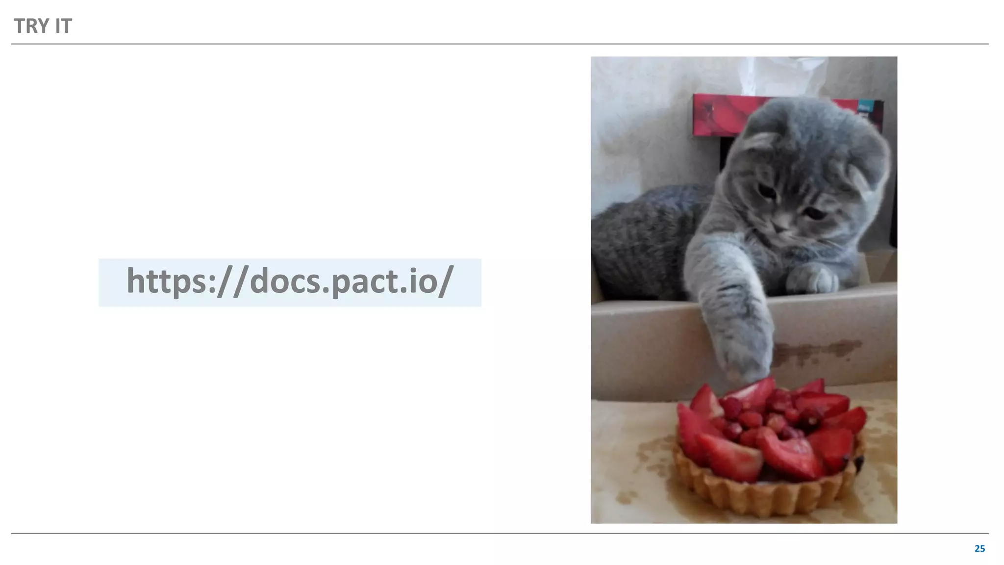 25
TRY IT
https://docs.pact.io/
 