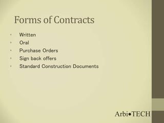 Construction Contracts: Basics of Contracts and Contract Administration ...