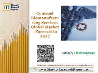 www.MarketResearchReports.com
Category : Biotechnology
All logos and Images mentioned on this slide belong to their respective owners.
 