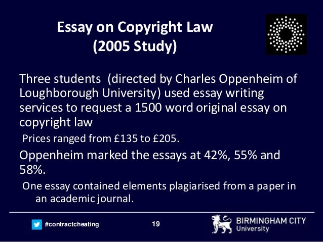 Are All Of Our Students Completing Their Own Work Examining Contract Contractcheating Essay On Copyright