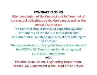 Contract closing ppt | PDF