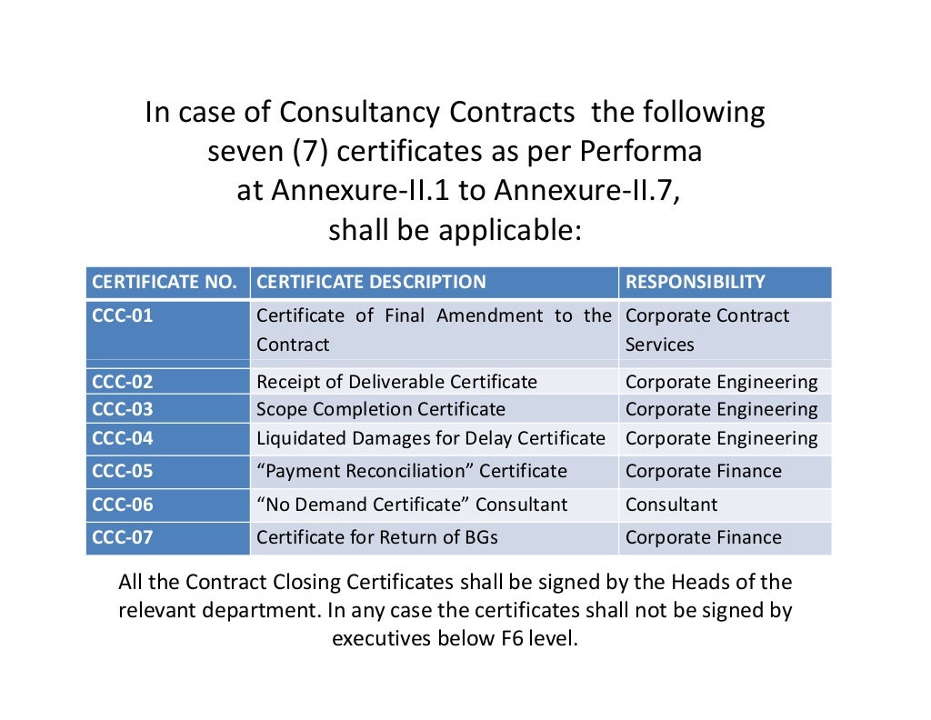 Contract closing ppt