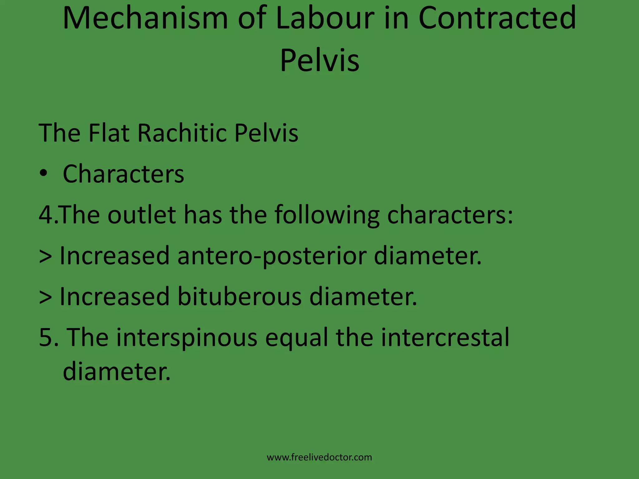 Cephalopelvic disproportion tests(2) Muller - Kerr’s method:>It is more valuable in detection of the degree of disproportion.> The patient evacuates her bladder and rectum.>The patient is placed in the dorsal position.>The left hand pushes the head into the pelvis and vaginal examination is done by the right hand while its thumb is placed over the symphysis to detect disproportion.www.freelivedoctor.com