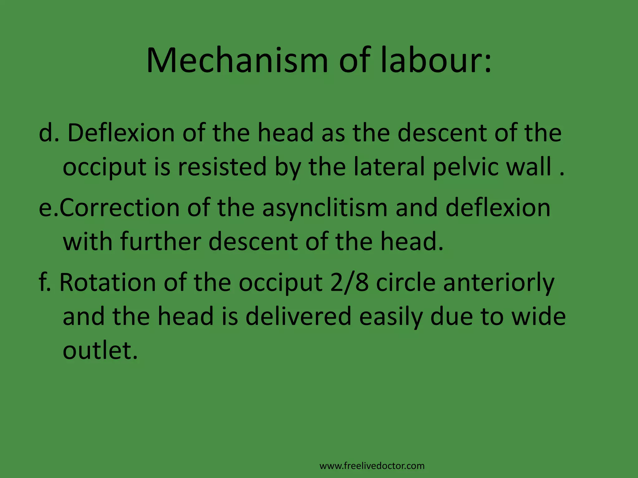 Degrees of Contracted Pelvis1. Minor degree: The true conjugate is 9-10 cm. It corresponds to minor disproportion.2.Moderate degree: The true conjugate is 8-9 cm. It corresponds to moderate disproportion.3.Severe degree: The true conjugate is 6-8 cm. It corresponds to marked disproportion.4.Extreme degree: The true conjugate is less than 6 cm. Vaginal delivery is impossible even after craniotomy asthebimastoid diameter (7.5 cm) is not crushed.www.freelivedoctor.com