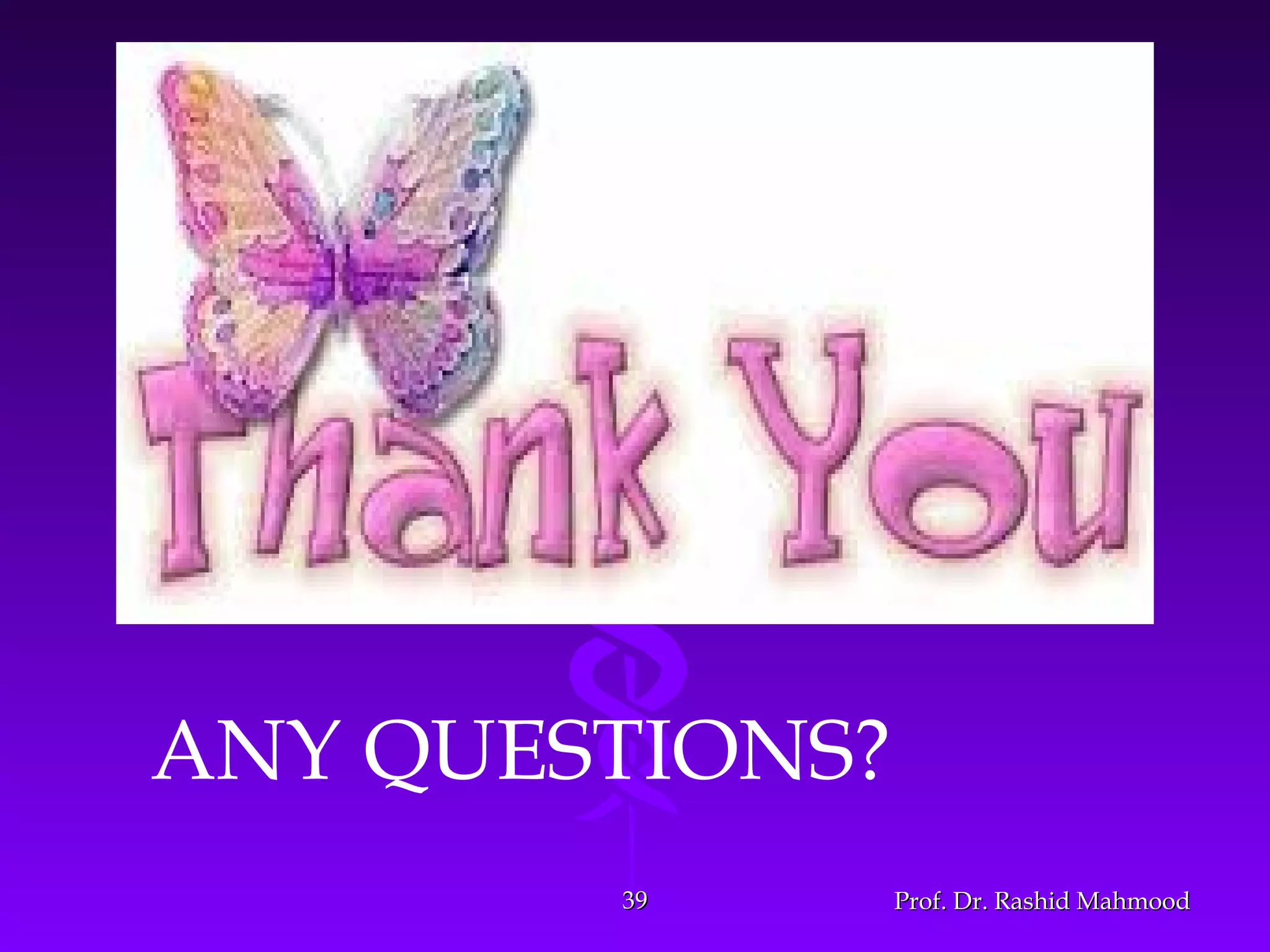 ANY QUESTIONS?
Prof. Dr. Rashid MahmoodProf. Dr. Rashid Mahmood3939
 