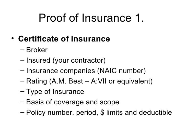 Contract Insurance Requirements