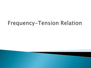 Frequency-Tension Relation 