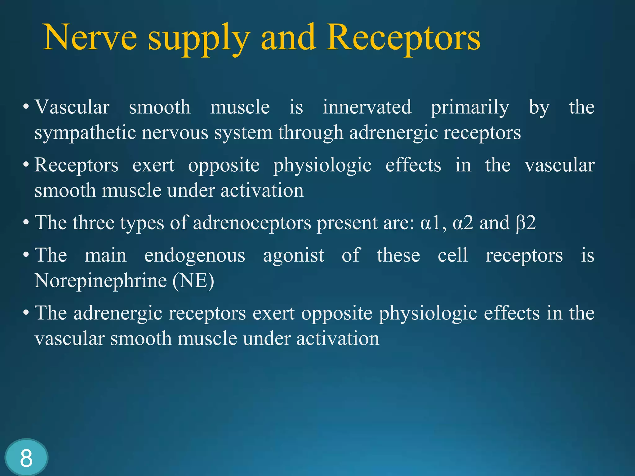Contraction and relaxtaion of vascular smooth muscle | PPTX