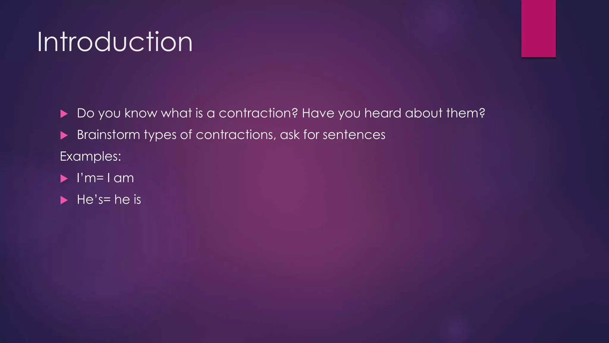 Contractions ppt