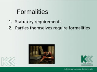 Compulsory Formality Contract law | PPT