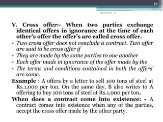 Contract law lecture - 2 - offer | PPTX