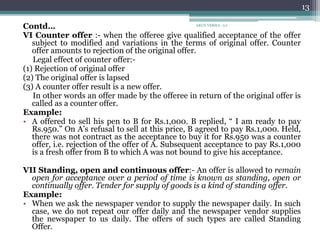 Countered Offer Contract law lecture - 2 - offer | PPTX
