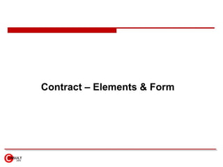 Contract – Elements & Form 