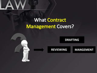 DRAFTING
REVIEWING MANGEMENT
 