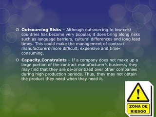 Contract Manufacturing Risk Contract manufacturing | PPTX
