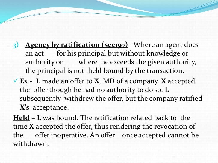 Contract of agency