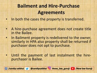 Contract of Bailment