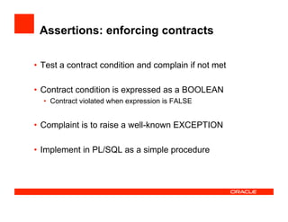 Contract-oriented PLSQL Programming | PDF