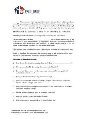 Contractor interview script | PDF