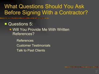 Contractor Presentation | PPT