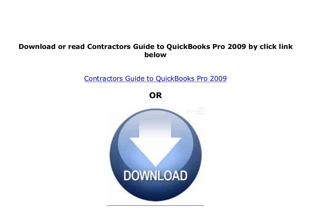 Pdf Library Contractors Guide To QuickBooks Pro 2009 online books Pdf Library Contractors Guide To QuickBooks Pro 2009 online books