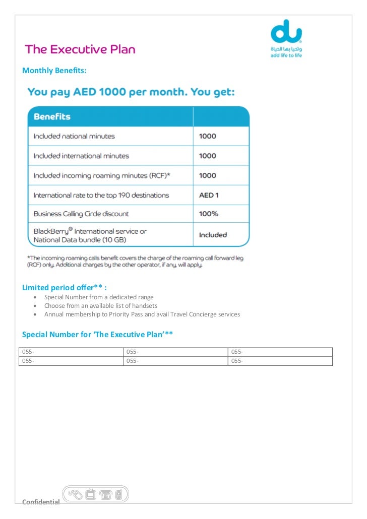 Du business plan customer service