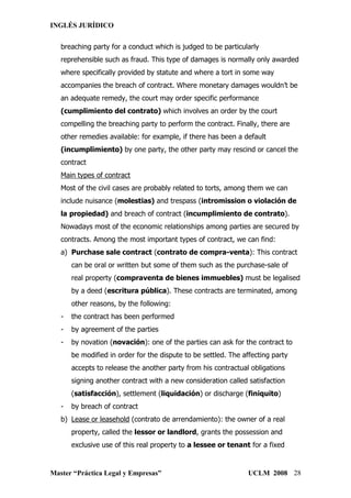 Contracts: characteristics and exercises