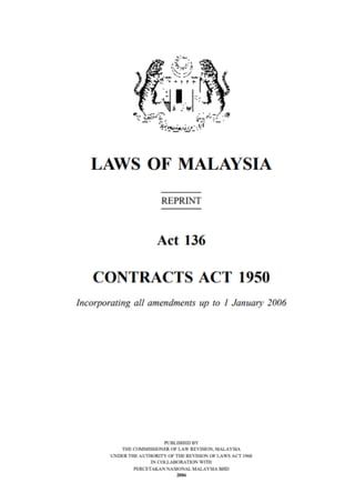 CONTRACTS ACT 1950 COVER PAGE