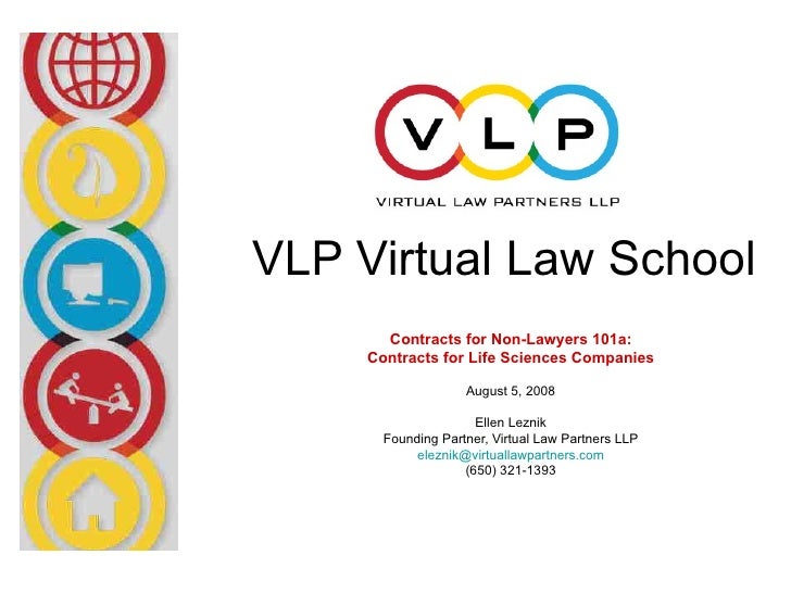 Contracts For Non Lawyers Life Sciences August 5 2008
