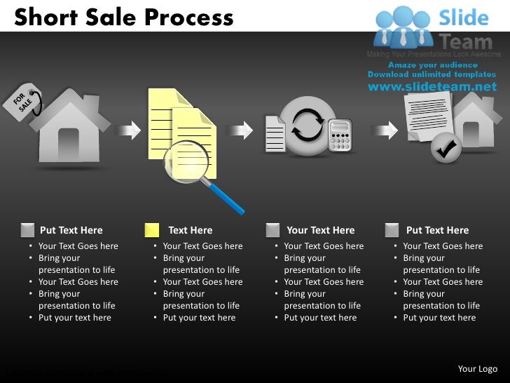 contract short sale process power point slides and ppt diagram templa