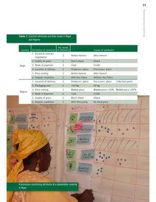 Contracts to help farmers step up to market oriented agriculture by linking them to markets