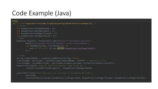 Code Example (Java)
 