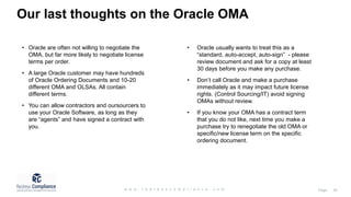 Oracle License Agreements Training | PPTX