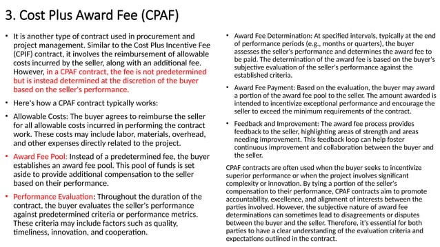 Contract types and explanation of differences | PPT