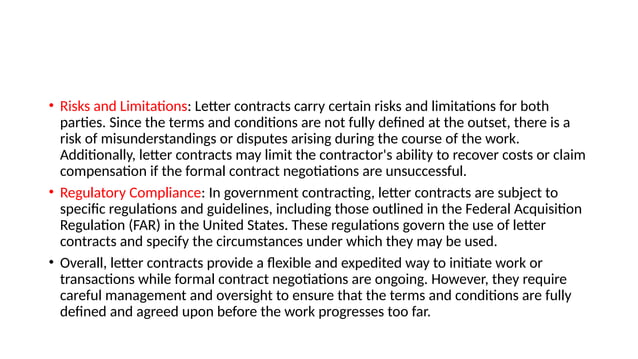 Contract types and explanation of differences | PPT