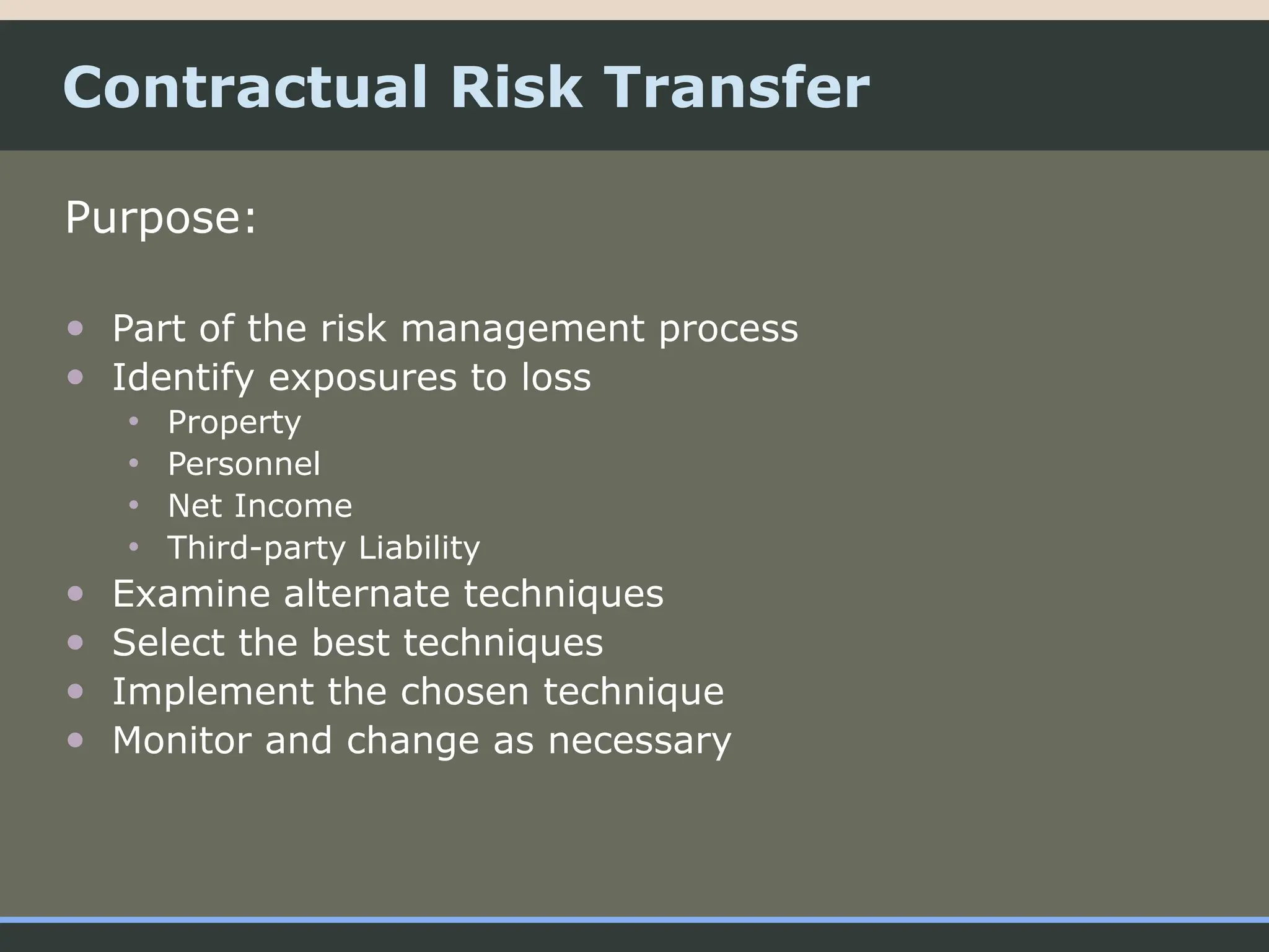 Contractual-Risk-Transfer-Presentation.ppt | Home Insurance | Insurance