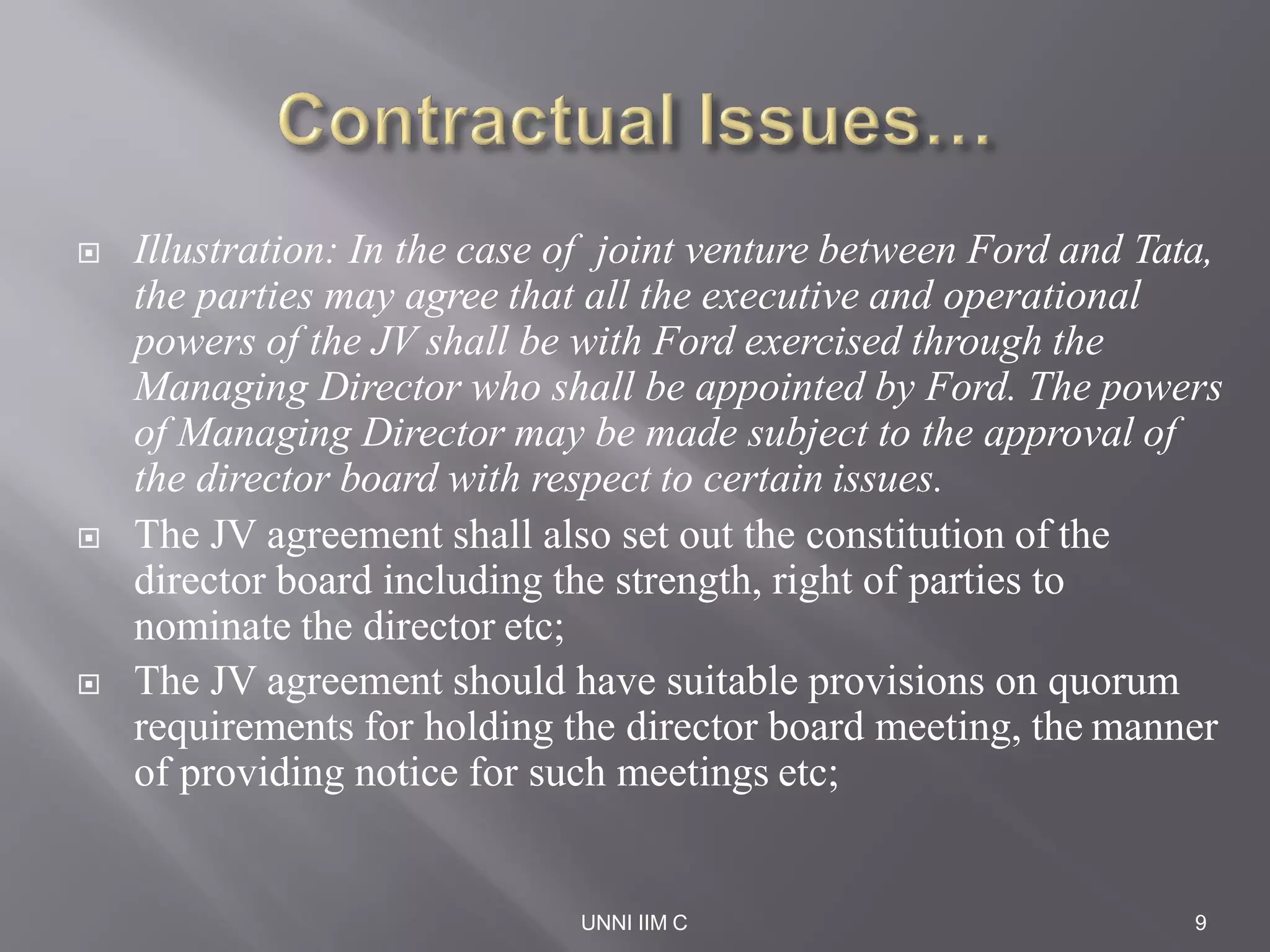 Contractual Issues In Jv Pdf Contractual Issues In Jv Pdf